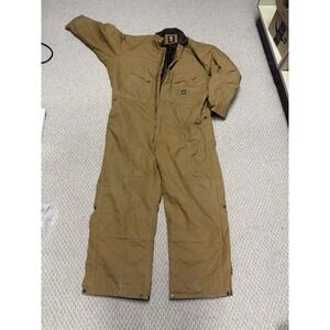Berne Apparel Insulated Canvas Coveralls Brown Duck Size 3XL Mens